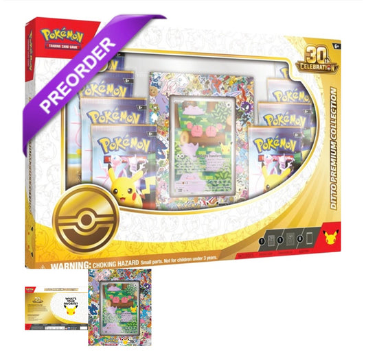 Pokemon ex Box: Mega Evolution: 30th Celebration - Ditto Premium Collection (8 Boosters)